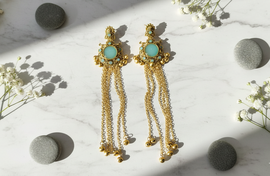 Regal Ruby Cascade Earrings