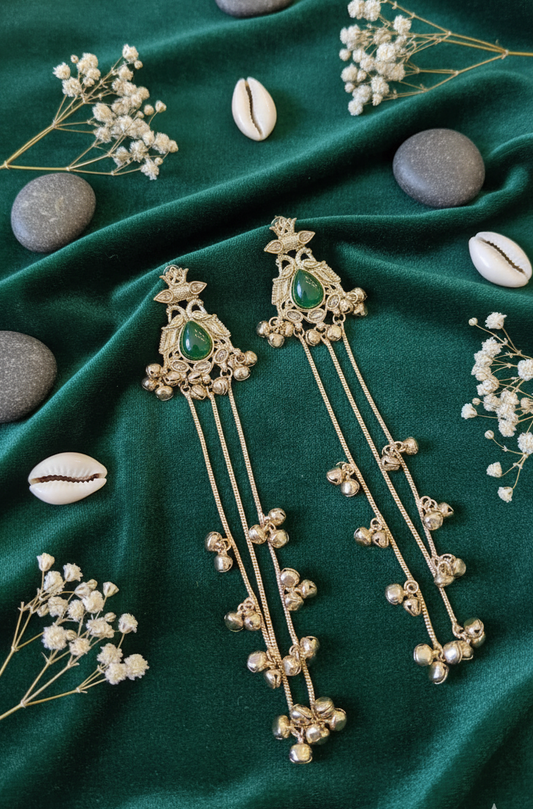 Enchanting Emerald Cascade Earrings