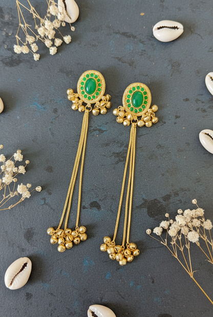 Jade Bloom Dangler Earrings