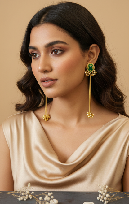 Jade Bloom Dangler Earrings