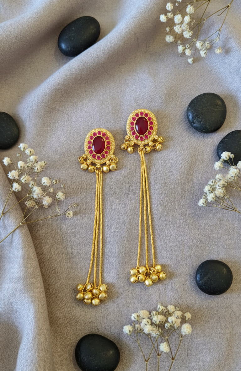 Jade Bloom Dangler Earrings