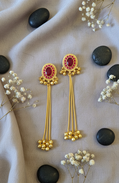 Jade Bloom Dangler Earrings