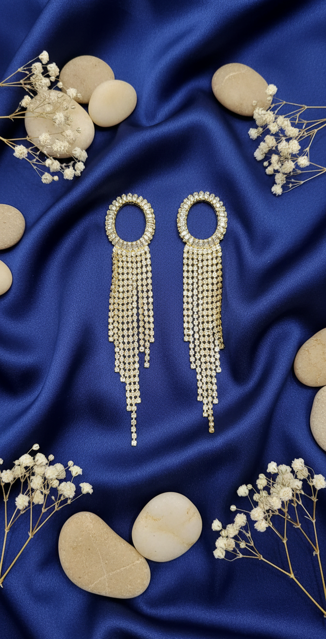 Radiant Halo Fringe Earrings