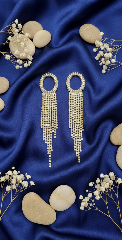 Radiant Halo Fringe Earrings