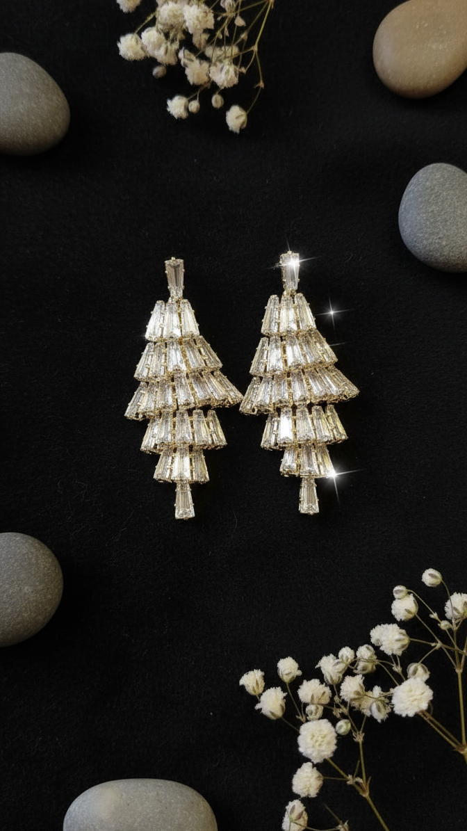 Dazzling Tapered Baguette Drop Earrings