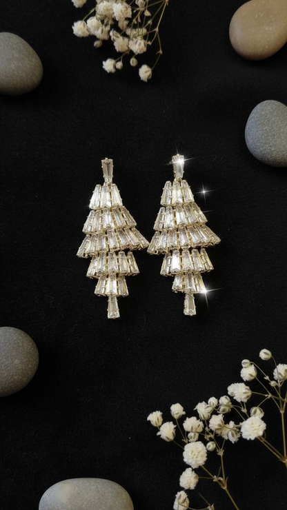 Dazzling Tapered Baguette Drop Earrings