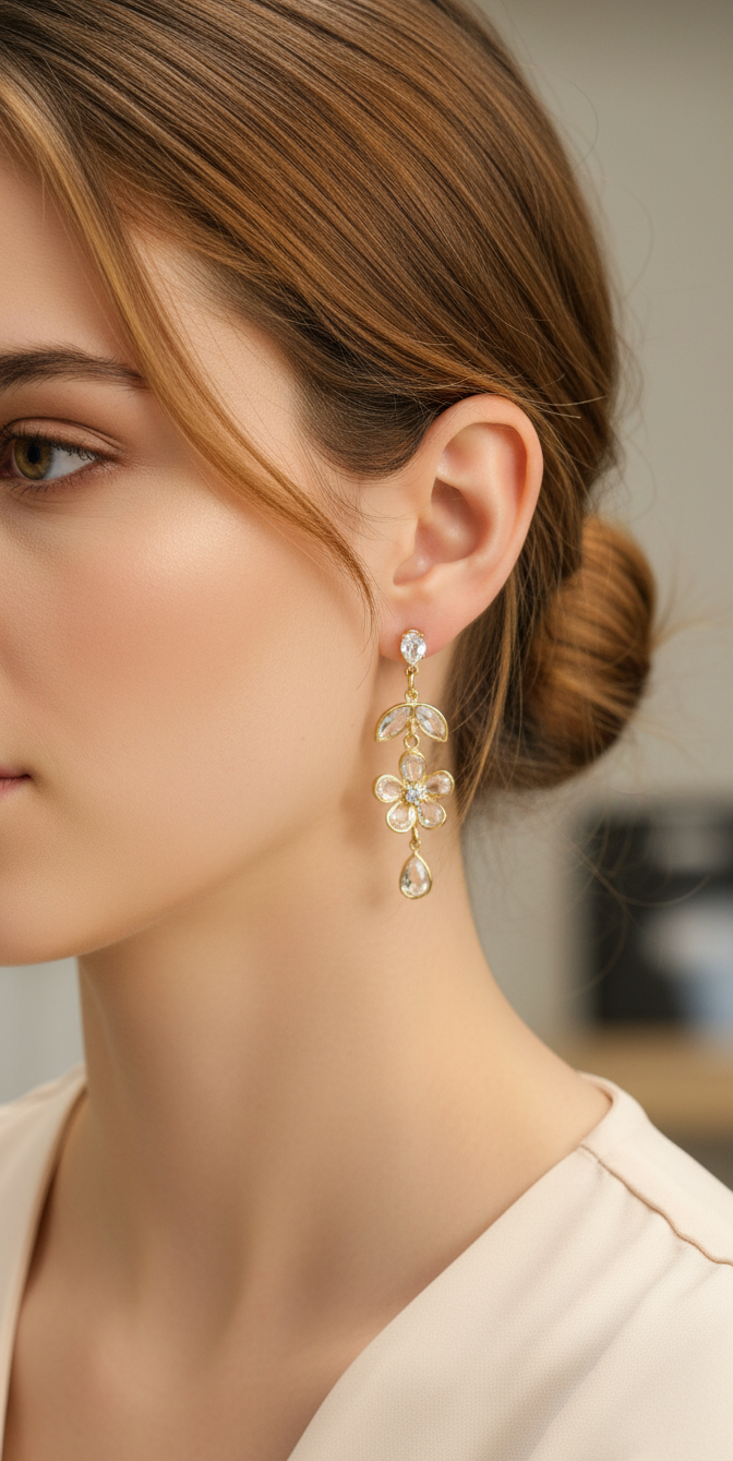 Enchanting Petal Drop Earrings