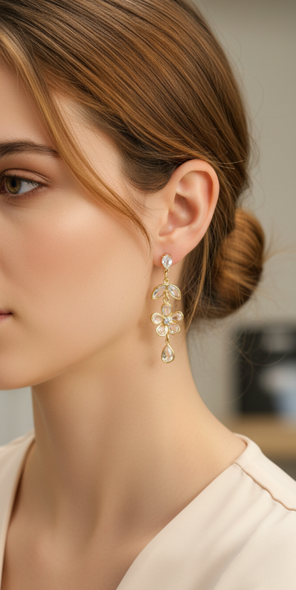 Enchanting Petal Drop Earrings