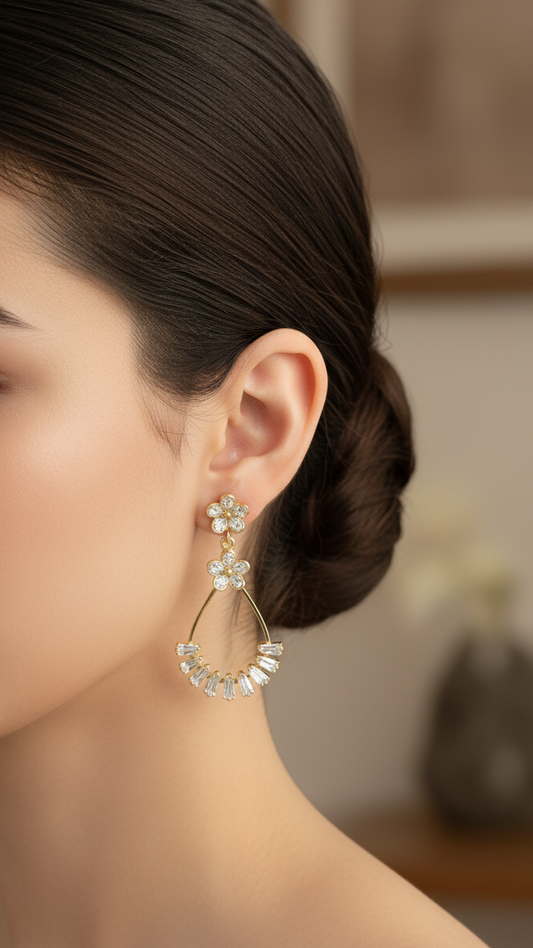 Blooming Radiance Hoop Earrings