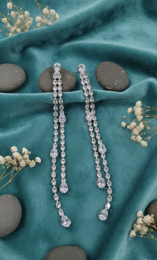 Cascade Crystal Drop Earrings