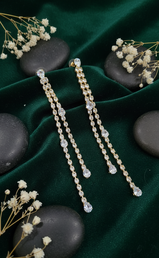 Cascade Crystal Drop Earrings