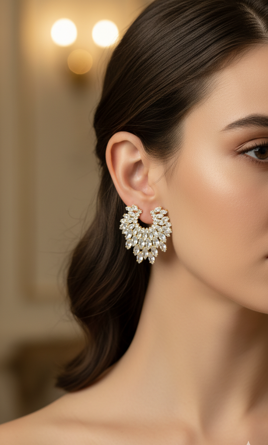 Crystal Cascade Drop Earrings