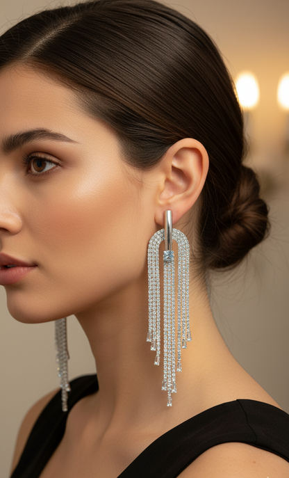 Dazzling Tassel Drop Earrings