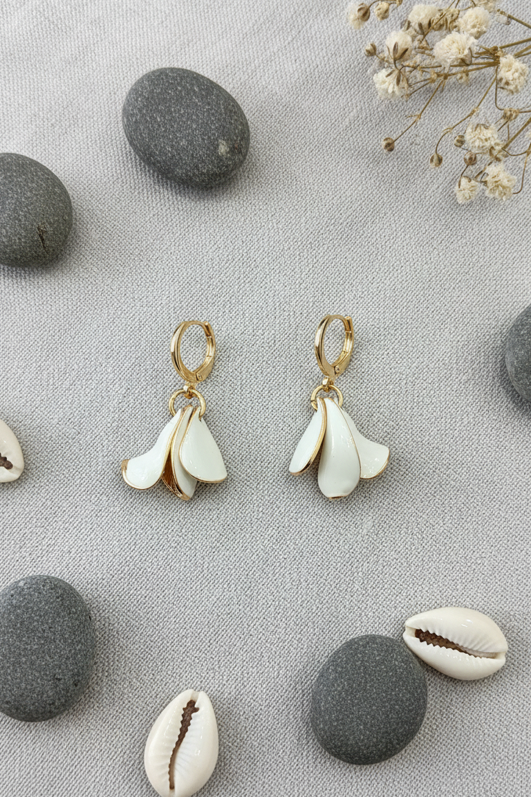 Delicate  Petal Drop Earrings