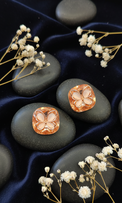 Emerald Butterfly Enchantment Stud