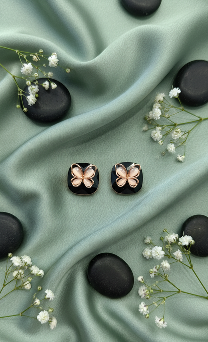 Emerald Butterfly Enchantment Stud