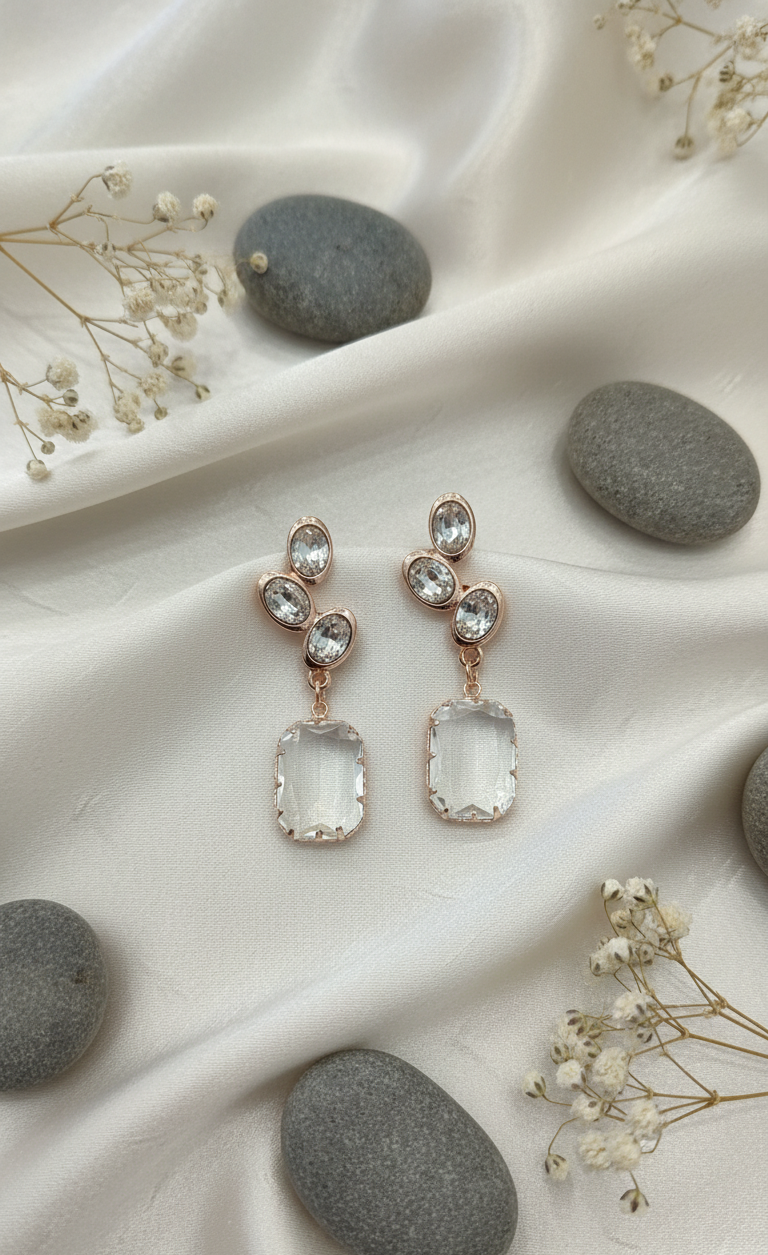 Elegant Crystal Drop Earrings