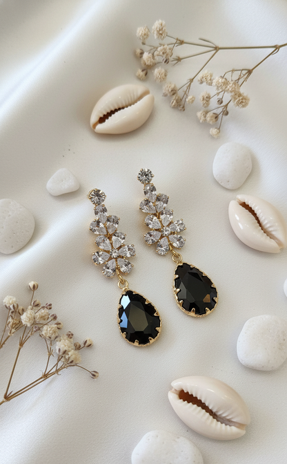Quartz Bloom Dangle Earrings