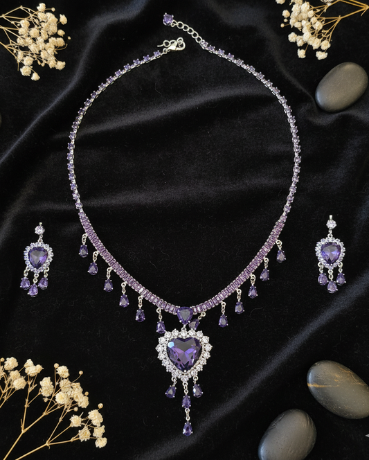 "Diamond Dust Cascade" Necklace and Earrings Set