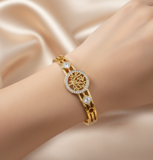Golden Tree of Life Bangle