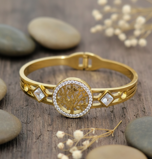 Golden Tree of Life Bangle