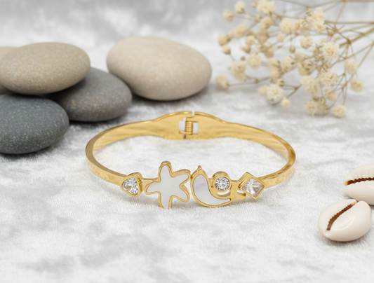 Celestial Charm Bangle Bracelet