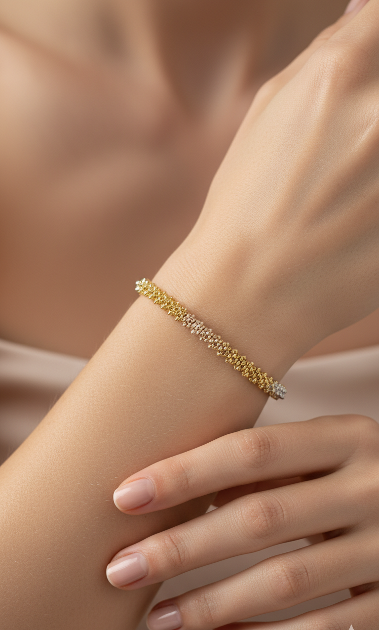 Aurora Trio-Tone Woven Bracelet