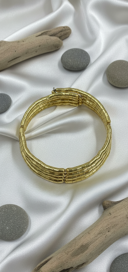 Stacked Gold Coil Necklace