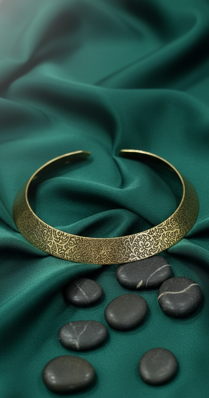 Ornate Golden Bloom Statement Choker