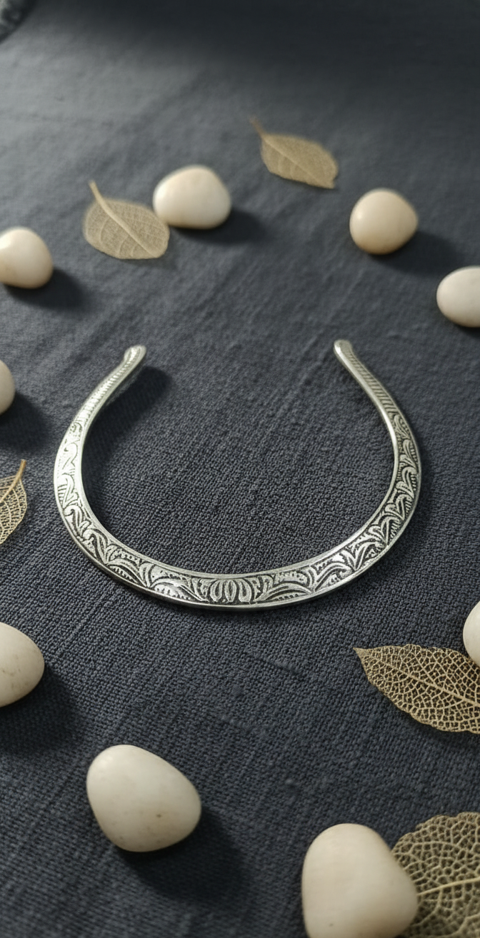Engraved Sterling Silver Cuff Bracelet