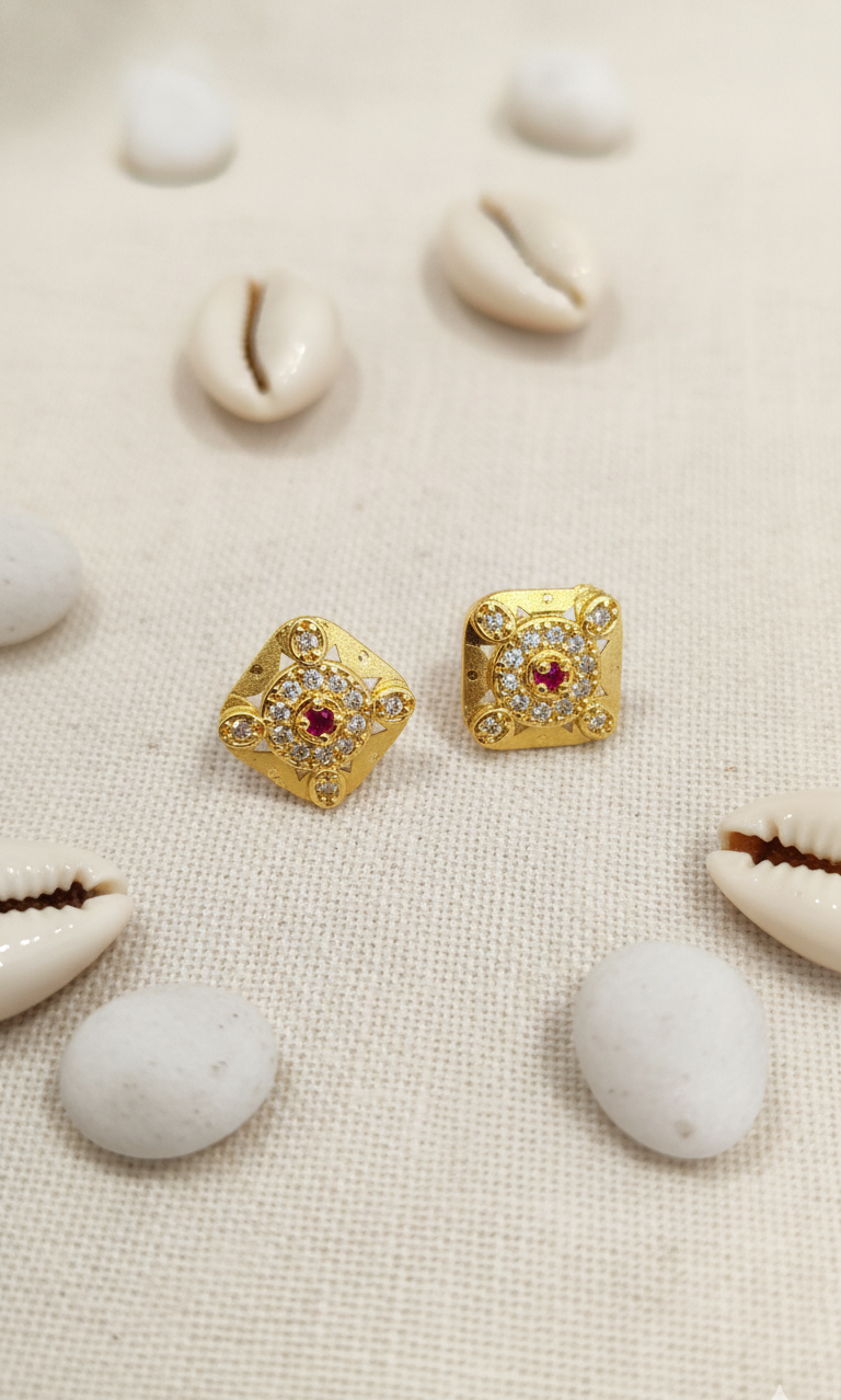 Regal Ruby Radiance Studs
