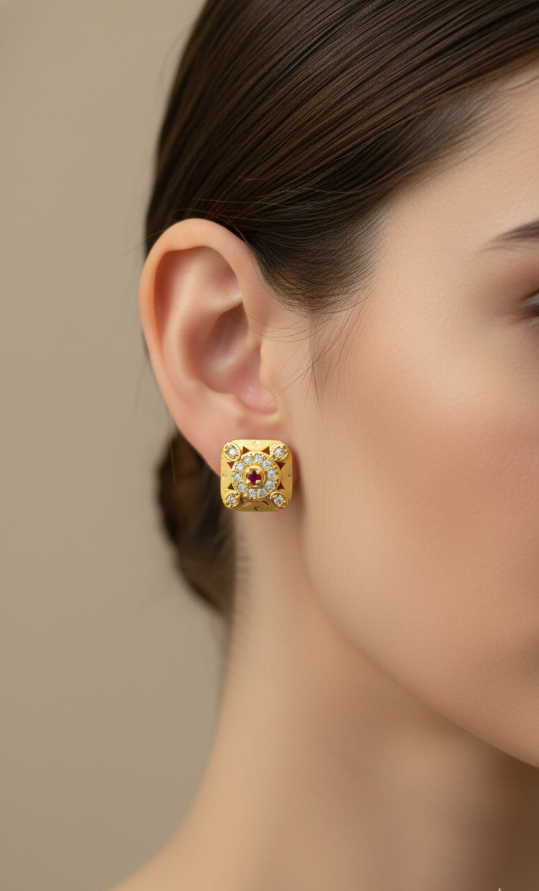 Regal Ruby Radiance Studs