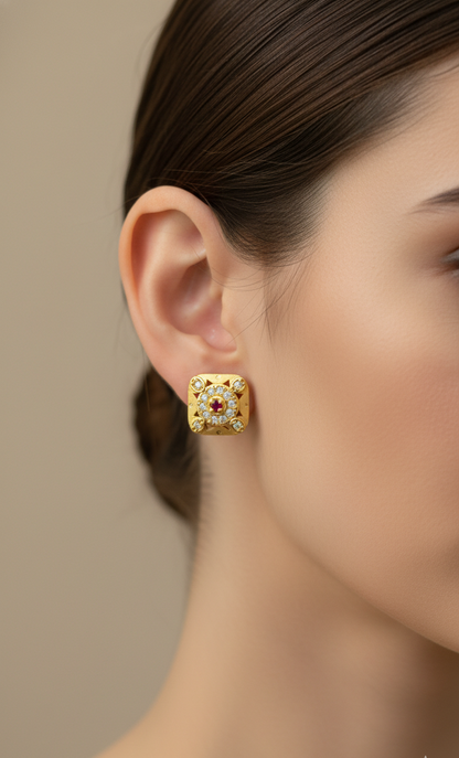 Regal Ruby Radiance Studs