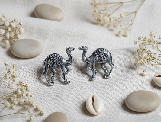 German Silver Camel Earrings