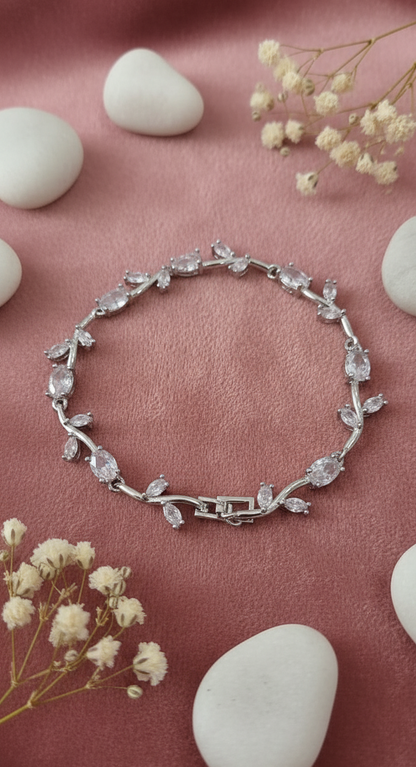 Silver-Toned Tulip Bracelet