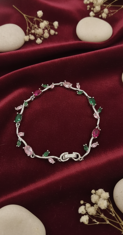 Silver-Toned Tulip Bracelet
