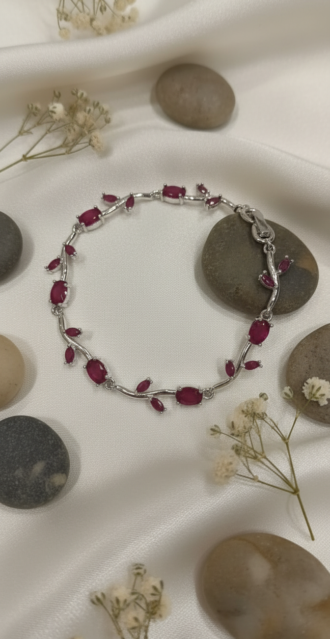 Silver-Toned Tulip Bracelet