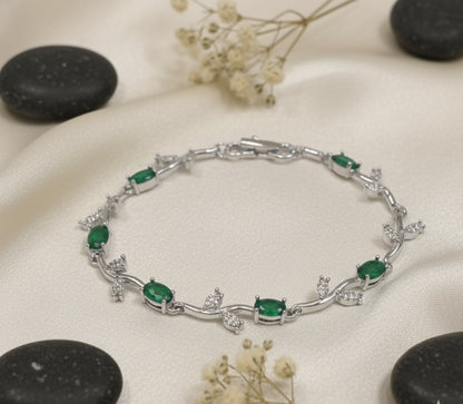 Silver-Toned Tulip Bracelet
