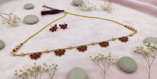 Ruby Bloom Choker Set