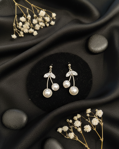 Cherry Blossom Pearl Drop Earrings