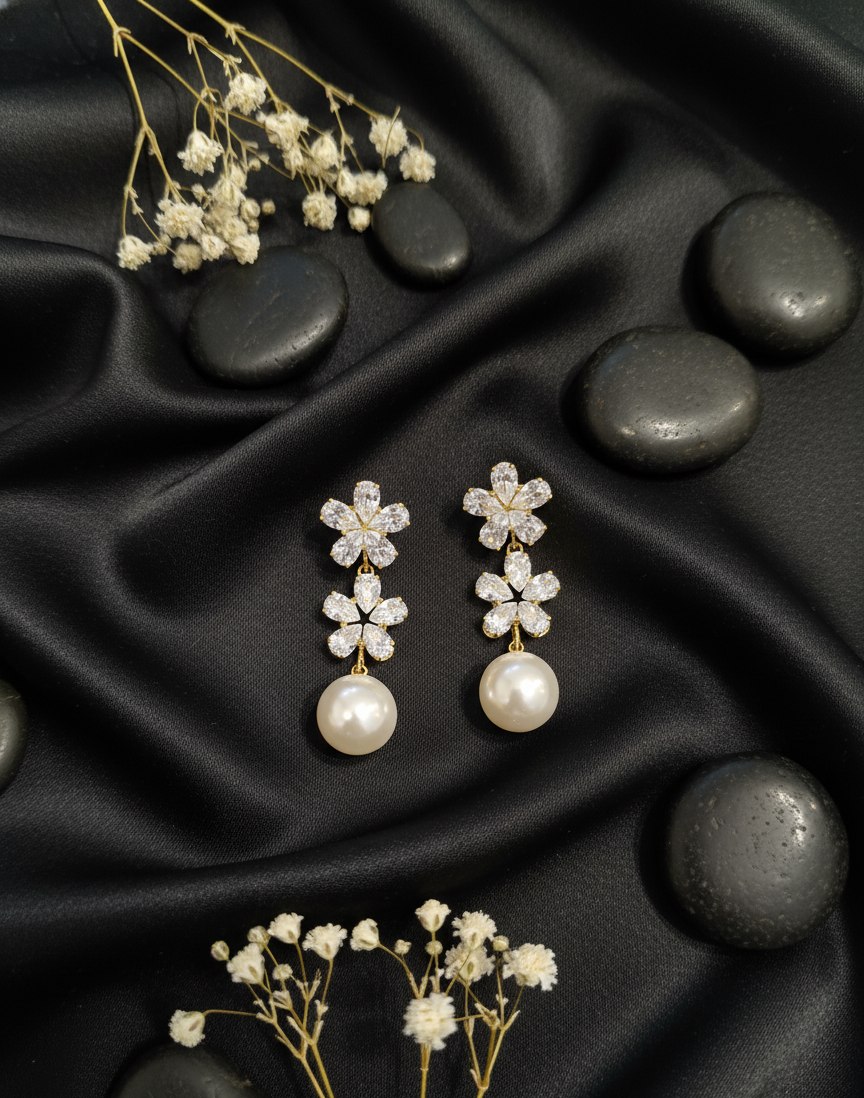 Twinkle Pearl Drop Earrings
