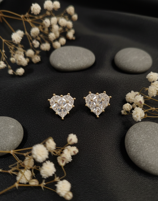 Crystal Cluster Stud Earrings