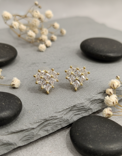Crystal Cluster Stud Earrings
