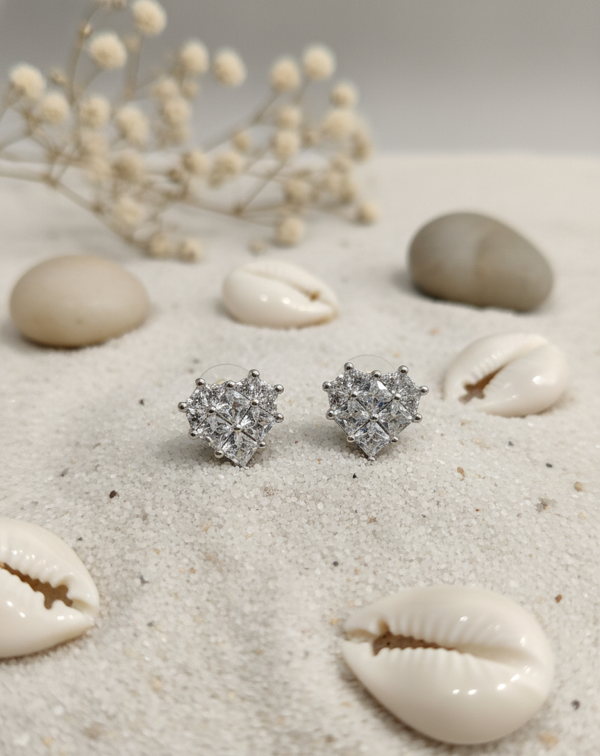 Crystal Cluster Stud Earrings