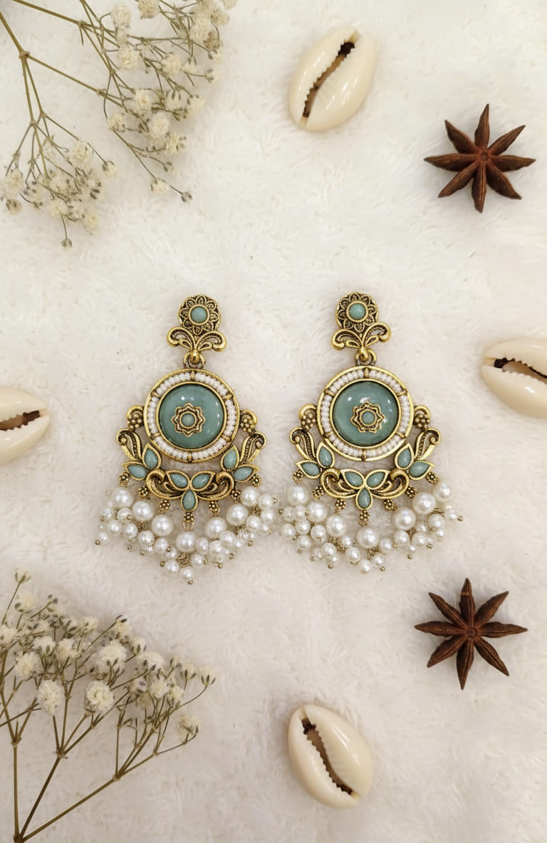 Scarlet Bloom Chandbali Earring