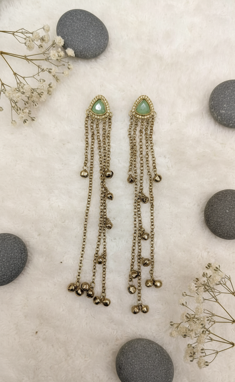 Emerald Cascade Drop Earrings