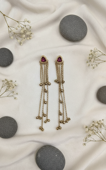 Emerald Cascade Drop Earrings