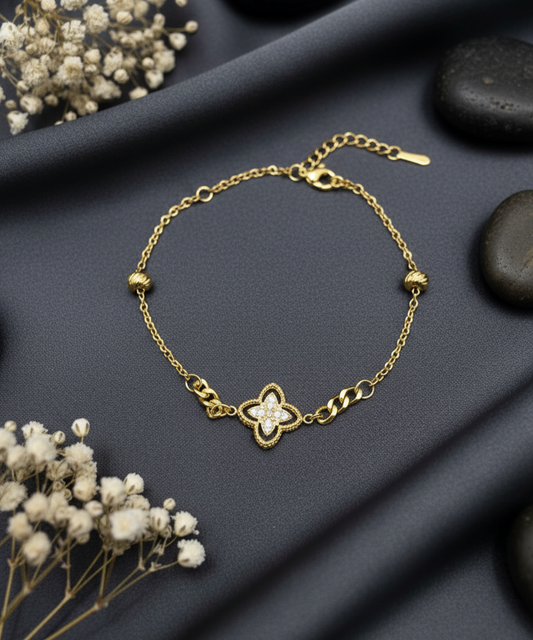 The Dainty Clover Adjustable Bracelet