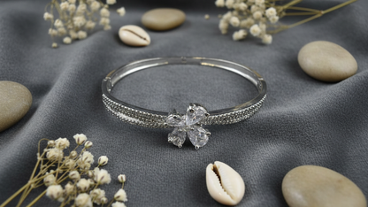 The Crystal Blossom Openable Bracelet