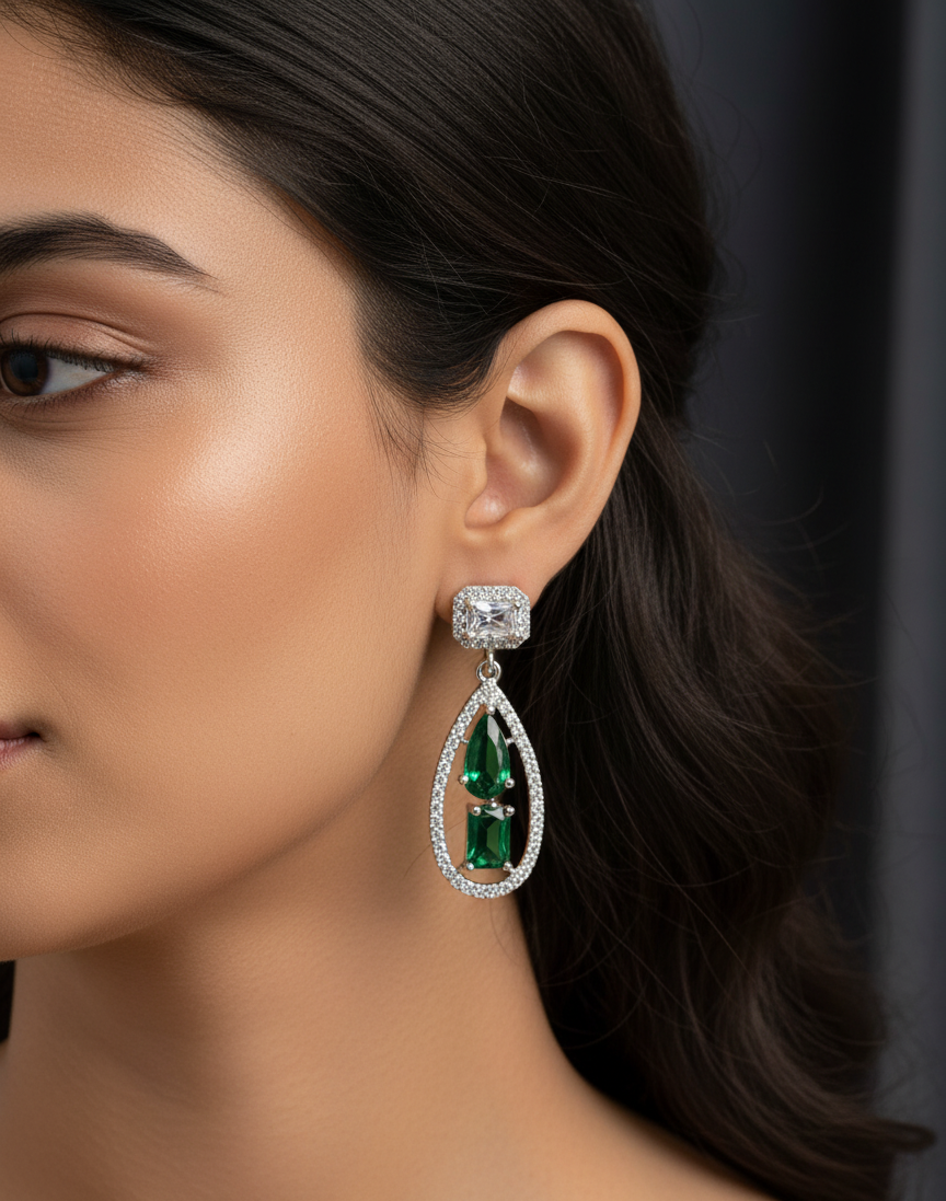 Sapphire Cascade Dangle Earrings